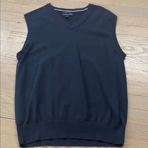 Lands' End Men's V-Neck Navy Sweater Vest